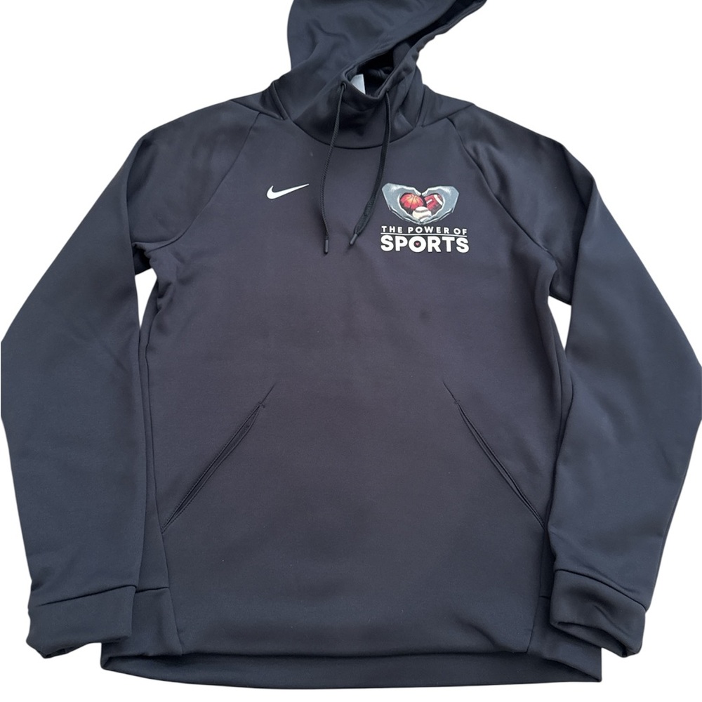 Nike Black Sports Hoodie with Graphic Design